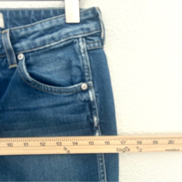 AMO Kate Straight Leg Jeans Denim Pants Mid Rise Girl Crush Wash Blue Size 27 - Picture 11 of 16